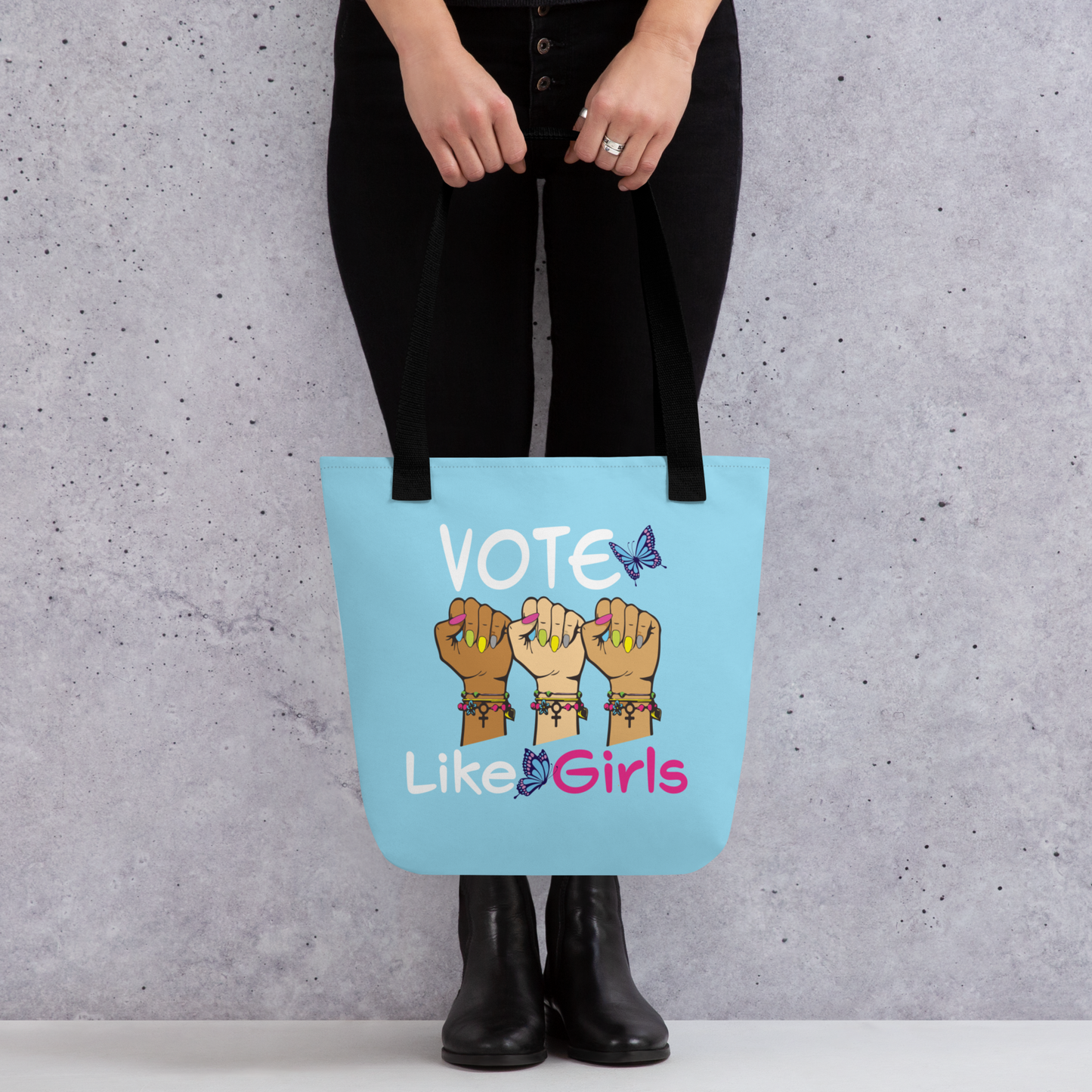 • Tote Bag 'Vote Like Girls' in Blue