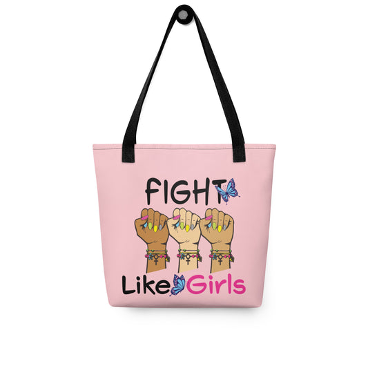 • Tote Bag 'Fight Like Girls' in Pink