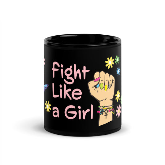 • Mug 'Fight Like Girls' Pale Hand