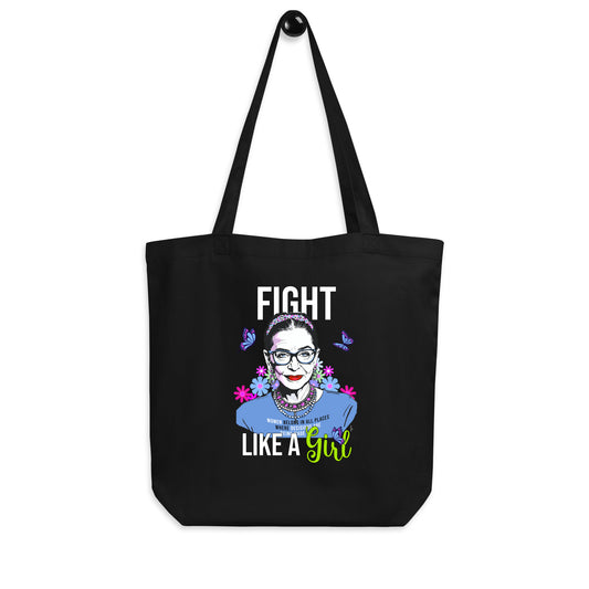 • Tote Ruth Bader Ginsburg 'FIght Like A Girl' in Cotton