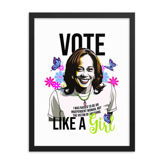 • Framed Poster Kamala Harris 'Vote Like a Girl'