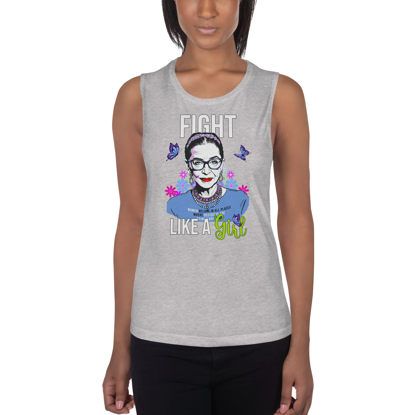 • Tank Ruth Bader Ginsburg 'Fight Like A Girl'