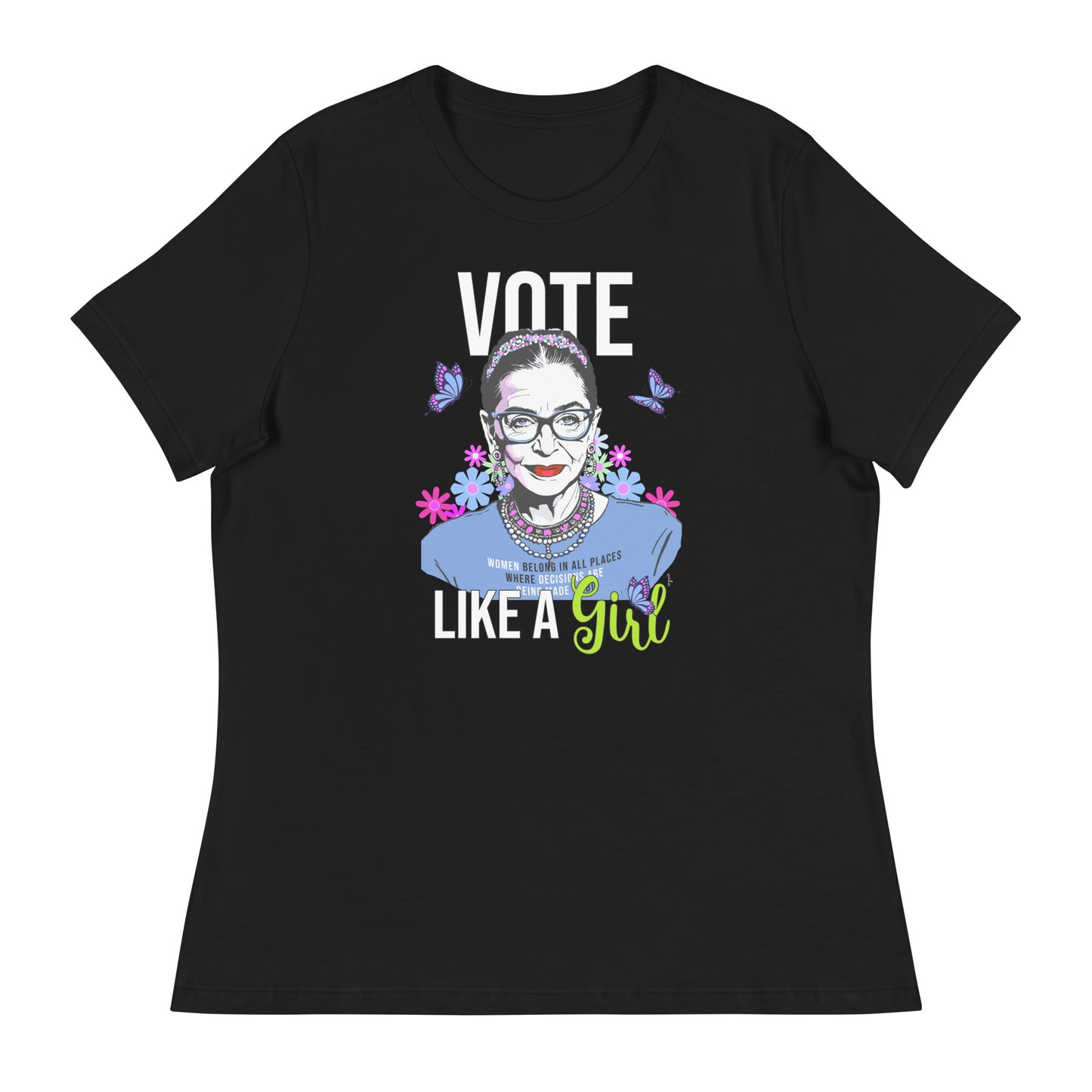 • T-Shirt RBG 'Vote Like A Girl'