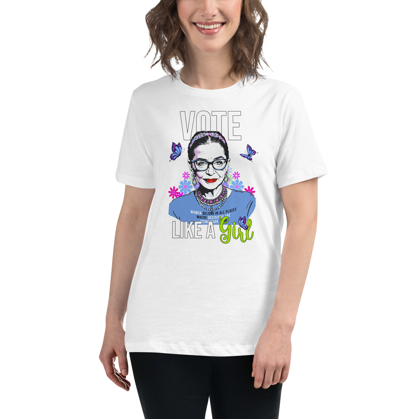 • T-Shirt RBG 'Vote Like A Girl'